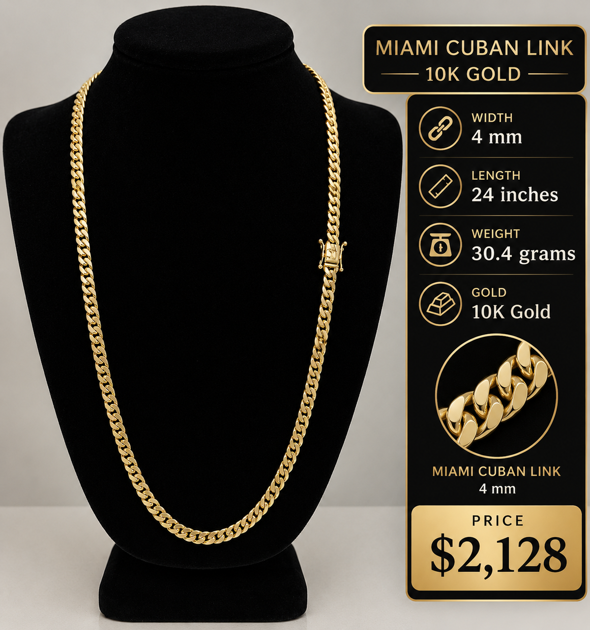 Miami Cuban Chain 4mm