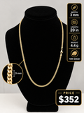 Hallow Cuban Chain 3mm 20 inches